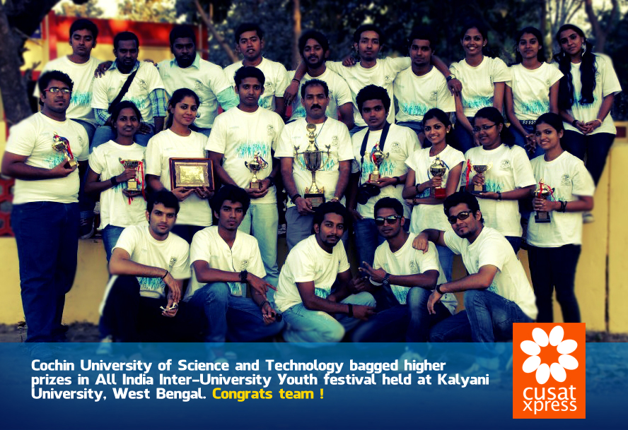 CUSAT team who attended National Youth festival at West  Bengal.